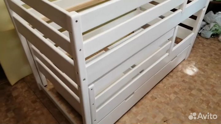 Детская выкатная кровать (160 х 80 + 150 х 80 см.)