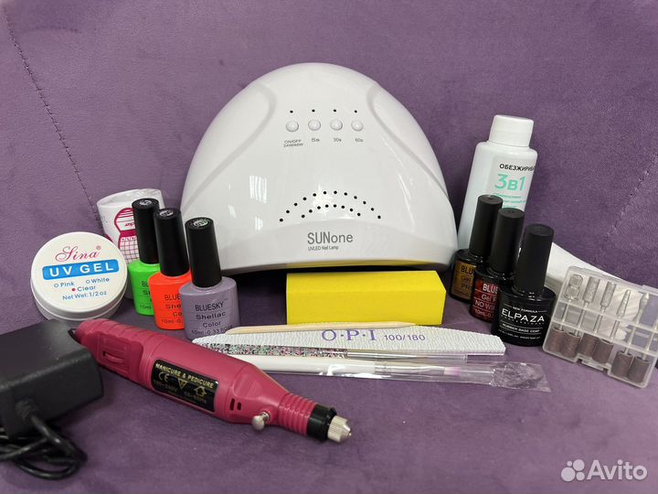 Набор для наращивания ногтей с фрезером