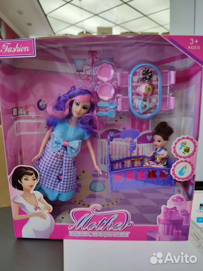 Набор Молодая мама(кукла с малышом и аксесс