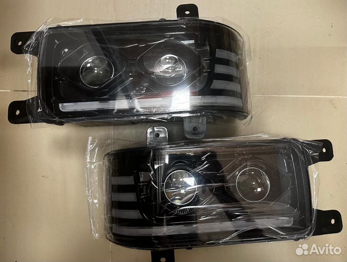 Фары на камаз 6520 диодные Евро левая правая