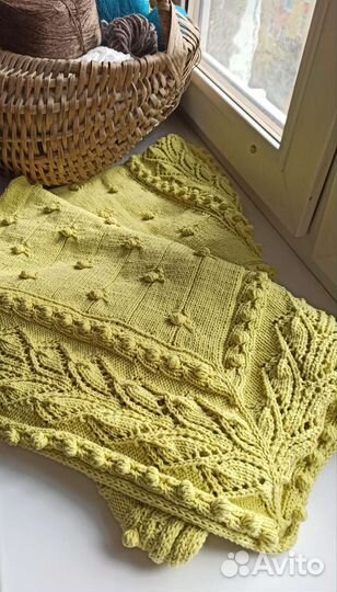 Плед детский вязаный ручная работа