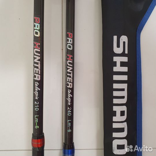 Спиннинг Шимано телескоп с катушкой и подсачеком