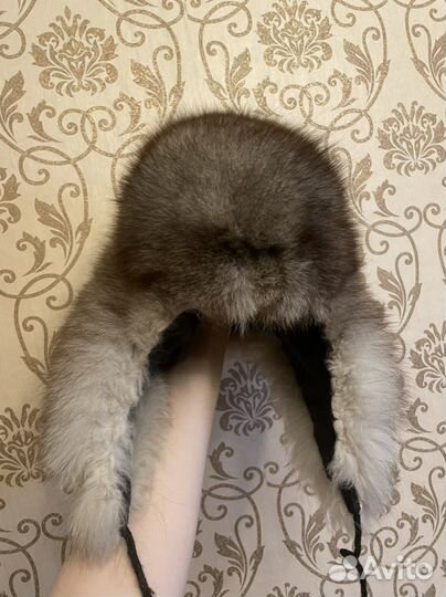 Шапка песец женская, кожаная, капюшоны с мехом