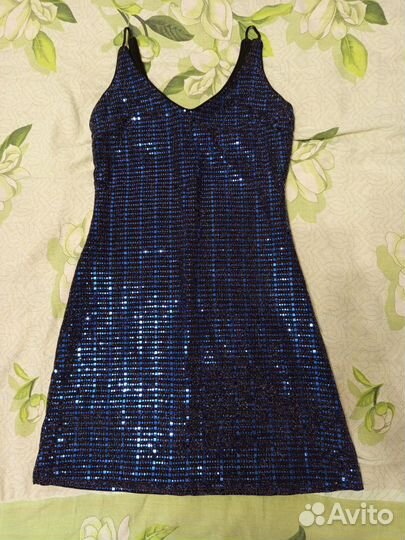 Вечернее платье со стразами, размер 42 44