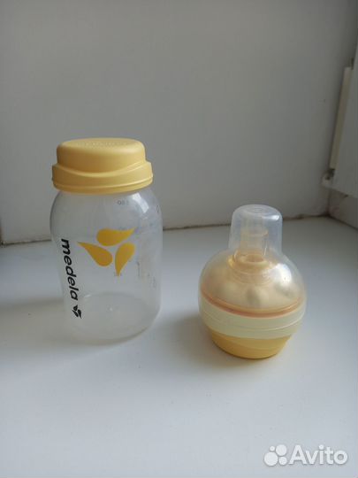 Бутылочки стеклянные, medela calma со смарт-соской