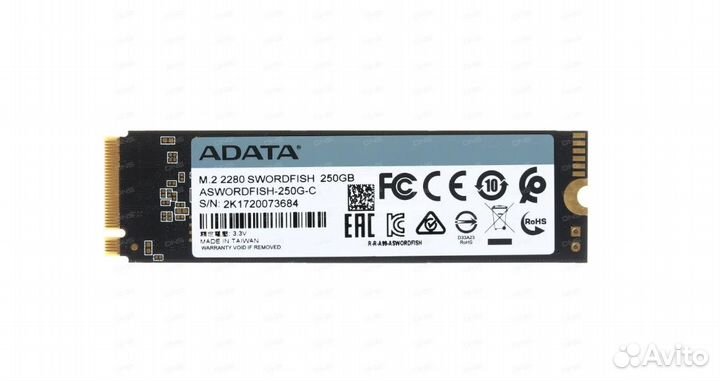 250 гб SSD M.2 накопитель adata Swordfish aswordfi