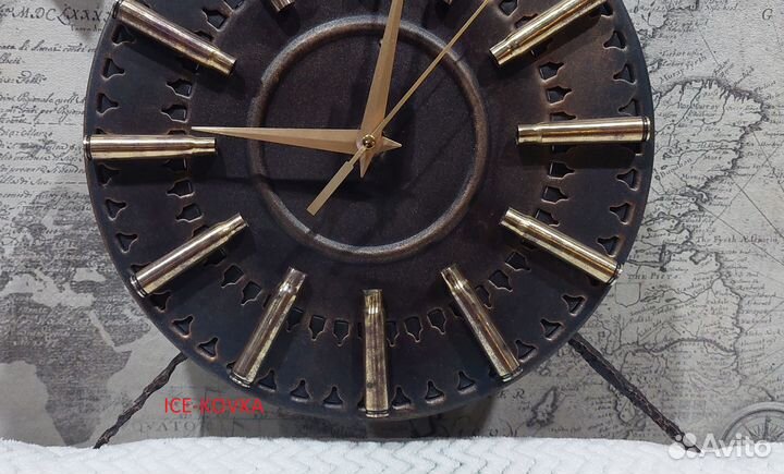 Антуражные настенные часы из штыков мосина царские