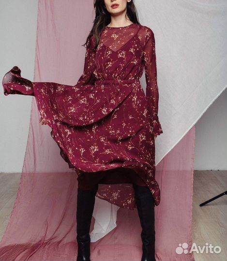 Шелковое платье Sashaskvo, р.40-42