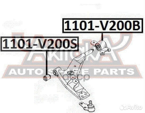 Сайлентблок задний переднего рычага 1101V200B asva