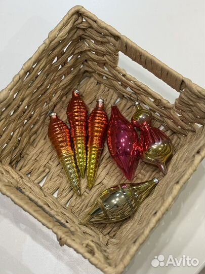 Елочные игрушки СССР сосульки олним лотом