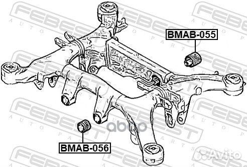 Сайлентблок BMW 5(F10) дифференциала задн. bmab