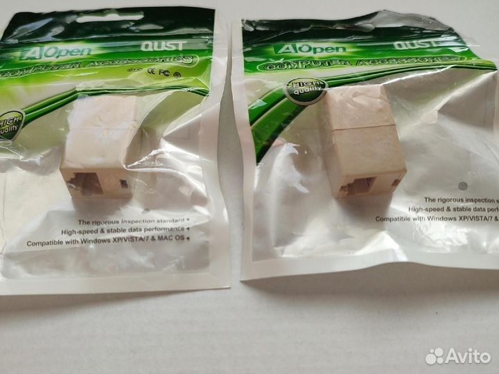 Проходной адаптер 8C8P Rj45 Cat. 5E