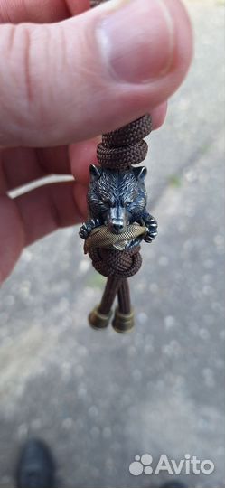 Бусина на темляк медведь с темляком