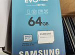 Карта памяти Samsung Evo Plus microsdxc 64GB новая