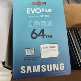 Карта памяти Samsung Evo Plus microsdxc 64GB новая