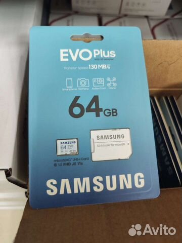 Карта памяти Samsung Evo Plus microsdxc 64GB новая объявление продам