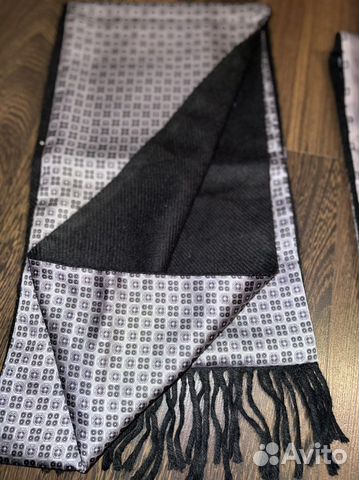 Мужской шарф шелк и шерсть