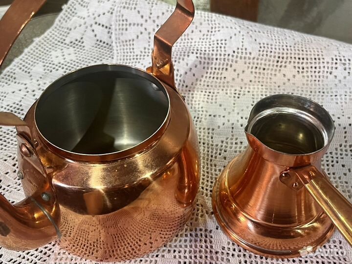 Медная посуда чайник турка