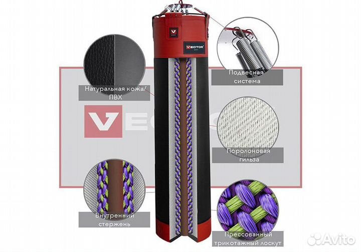 Мешок боксерский «balance» на пружинах 150*35 см
