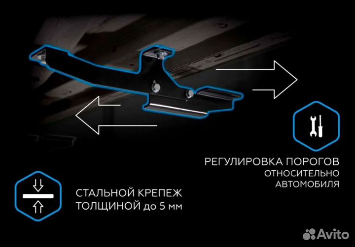 Пороги Подножки на Hyundai Santa Fe 