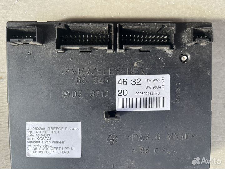 Блок комфорта Mercedes W163