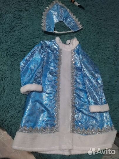 Костюм снегурочки детский на рост 104- 140