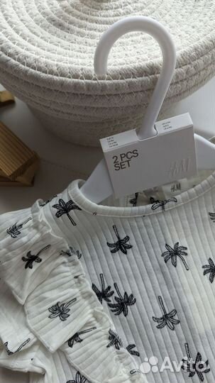 Новый комплект в рубчик h&m 74