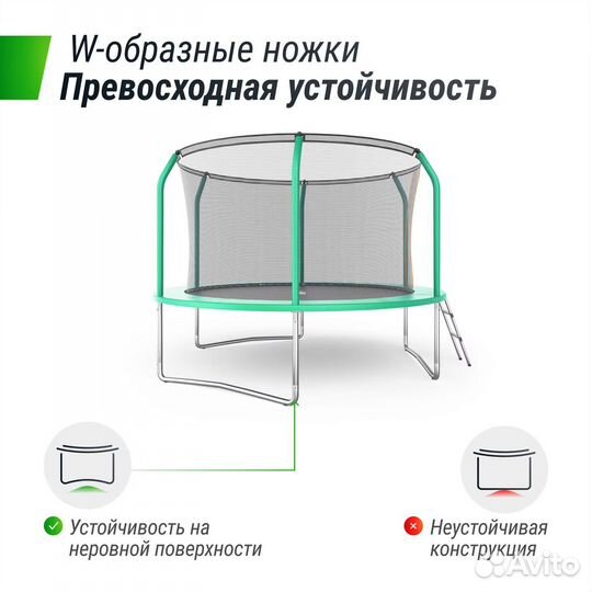 Детский батут с сеткой