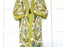 Узбекский халат накидка в стиле икат, абая