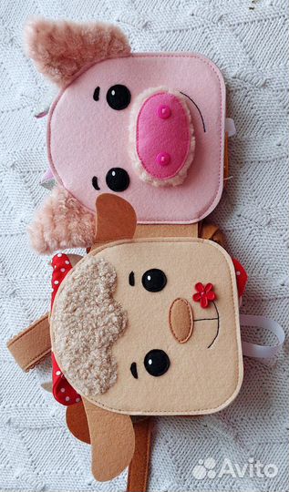 Книга из фетра погремушка