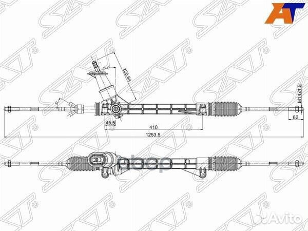 Рейка рулевая VW polo 10- LHD ST-6RU 423 057 K Sat