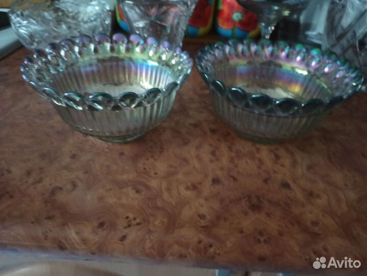 Салатница цветное стекло