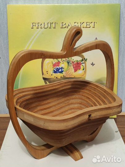 Новая Ваза для фруктов Фруктовница деревянная