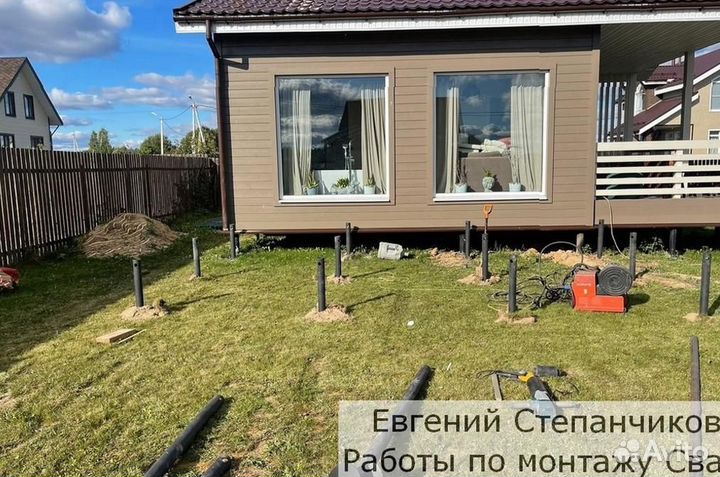 Монтаж Винтовых сваи