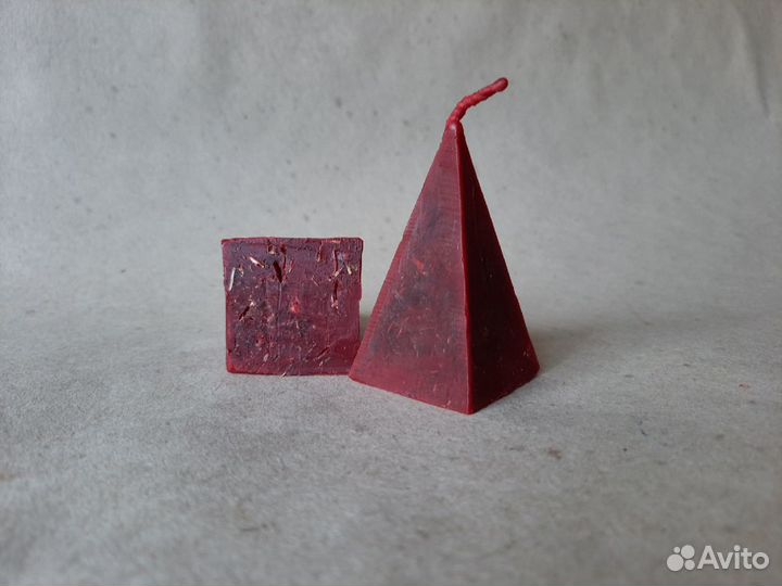 Травяная восковая цветная свеча 