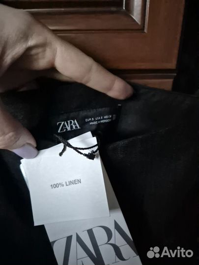 Льняное платье zara. Размер S