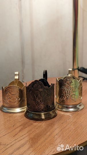 Подстаканник Глухарь.Латунь