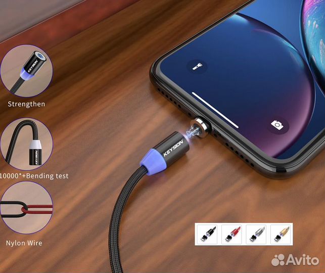 Магнитный провод зарядки micro USB и Type-C