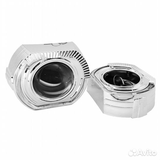 Бленда (маска) Вариант № 63 для линз с DRL Белый/Ж