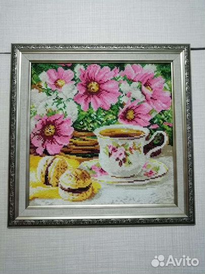 Картина вышитая крестом ручная работа
