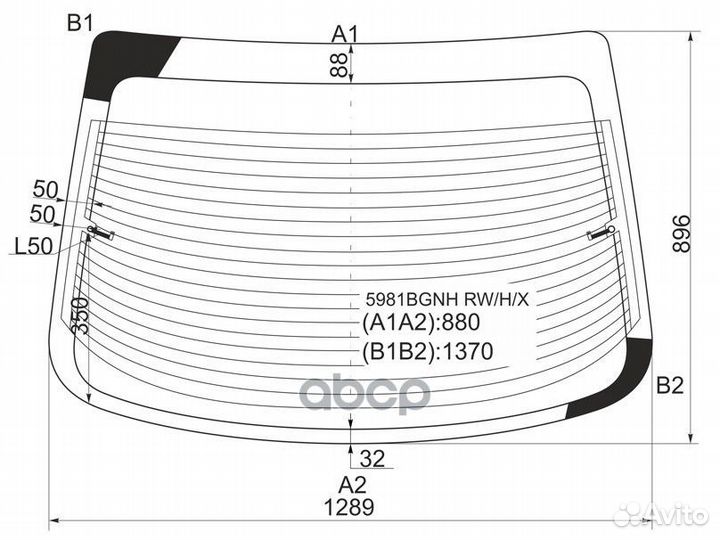 Стекло заднее с обогревом nissan primera 5D HBK