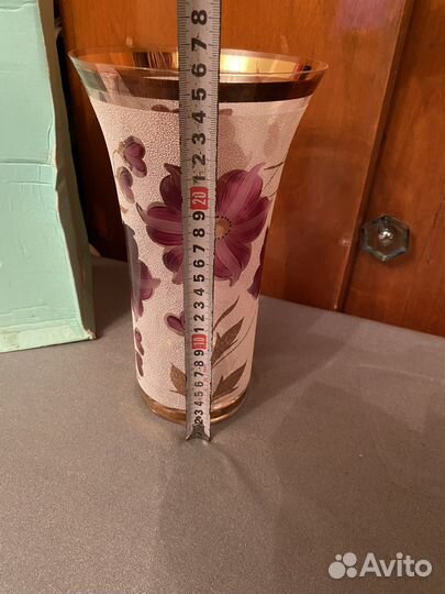 Ваза Богемия, стекло хрусталь