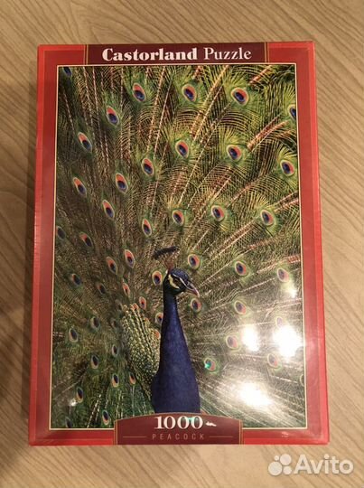 Пазл 1000 деталей. Павлин. Сложный уровень