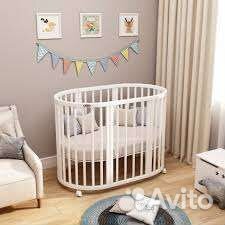 Детская кроватка трансформер круглая