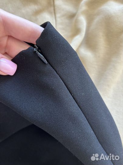 Юбка zara черная мини, M