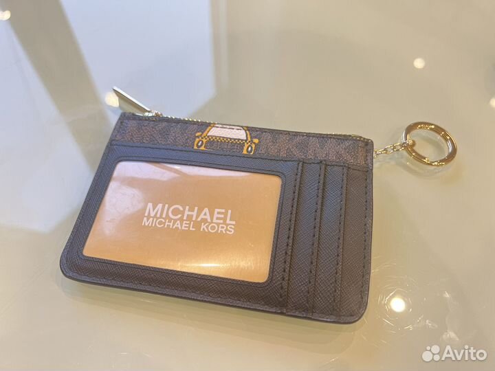 Кошелек визитница Michael Kors монограмма с такси