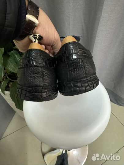 Ботинки Per Nobile оригинал ставками крокодил
