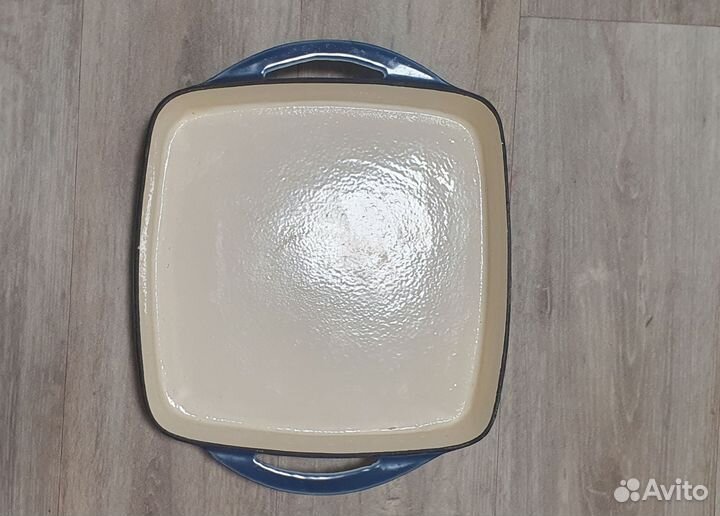 Konig Жаровна квадратная+крышка гриль синяя