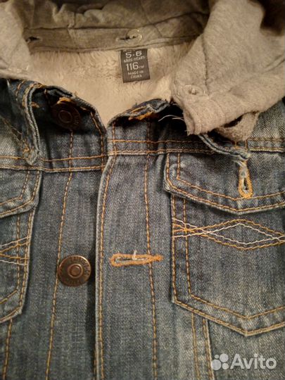 Джинсовая куртка с мехом