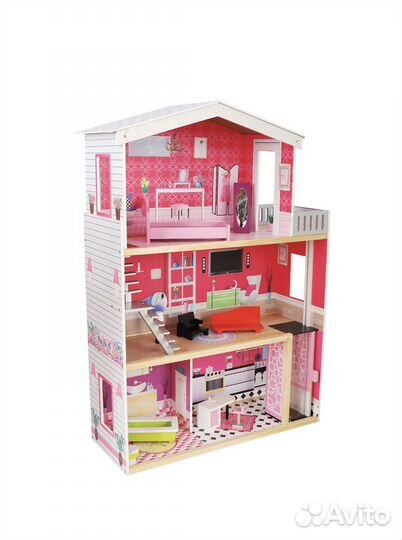 Кукольный домик с мебелью большой
